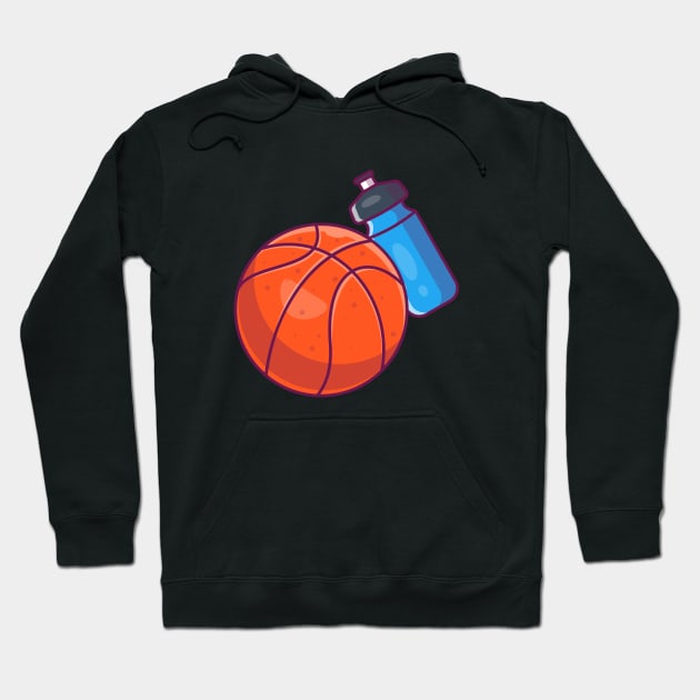 Basket ball with bottle cartoon Hoodie by Catalyst Labs